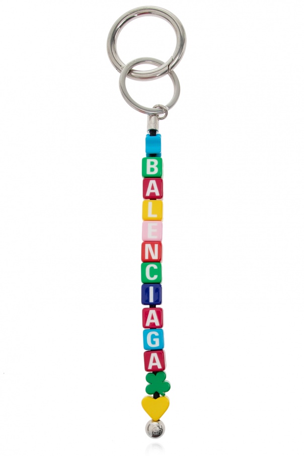 Multicolour Keyring with logo charm Balenciaga - Vitkac France